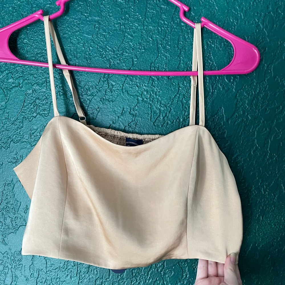 Cream Gold Women's Scoop NYC Crop Top